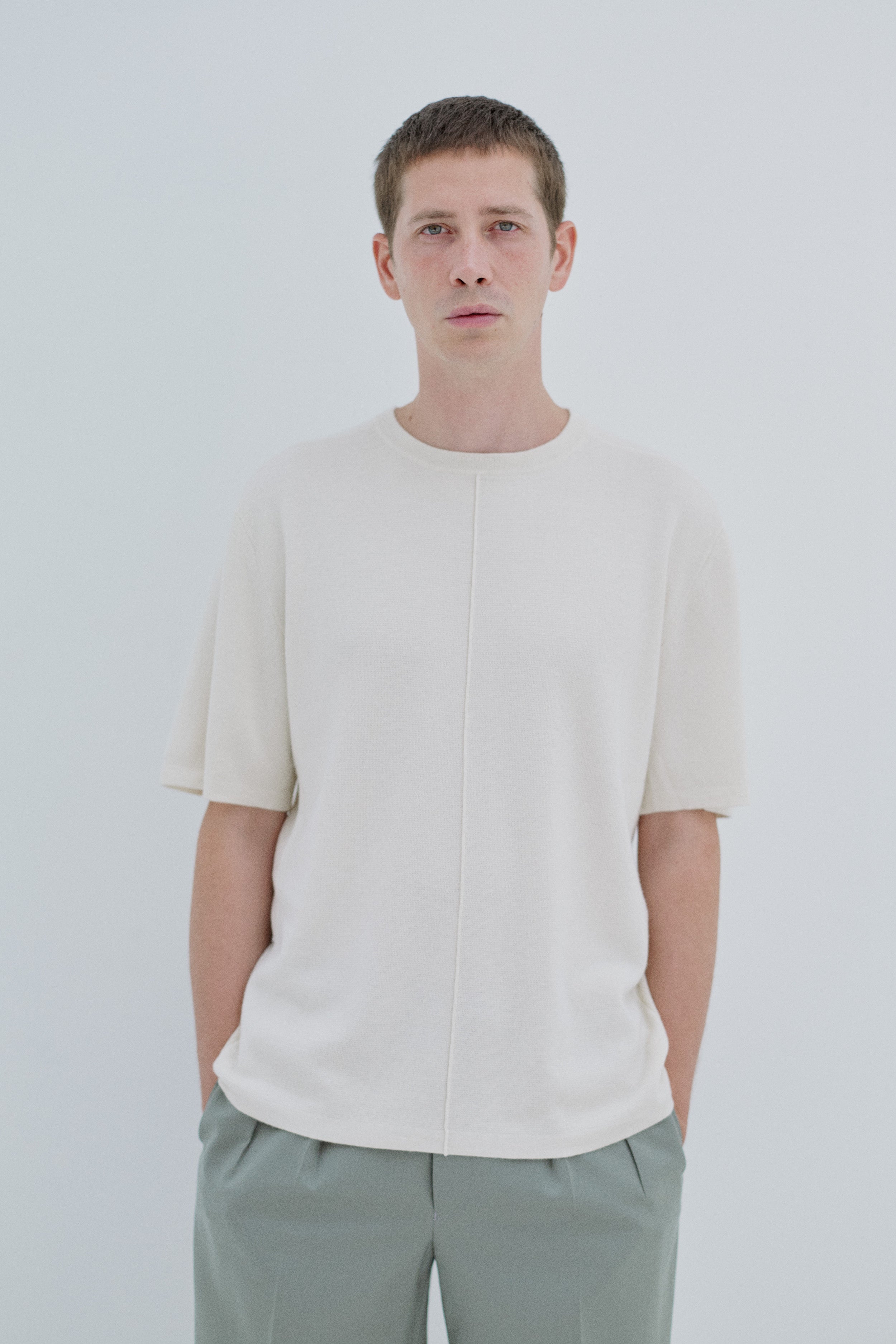 SILK CASHMERE HALF SLEEVE T-SHIRTS