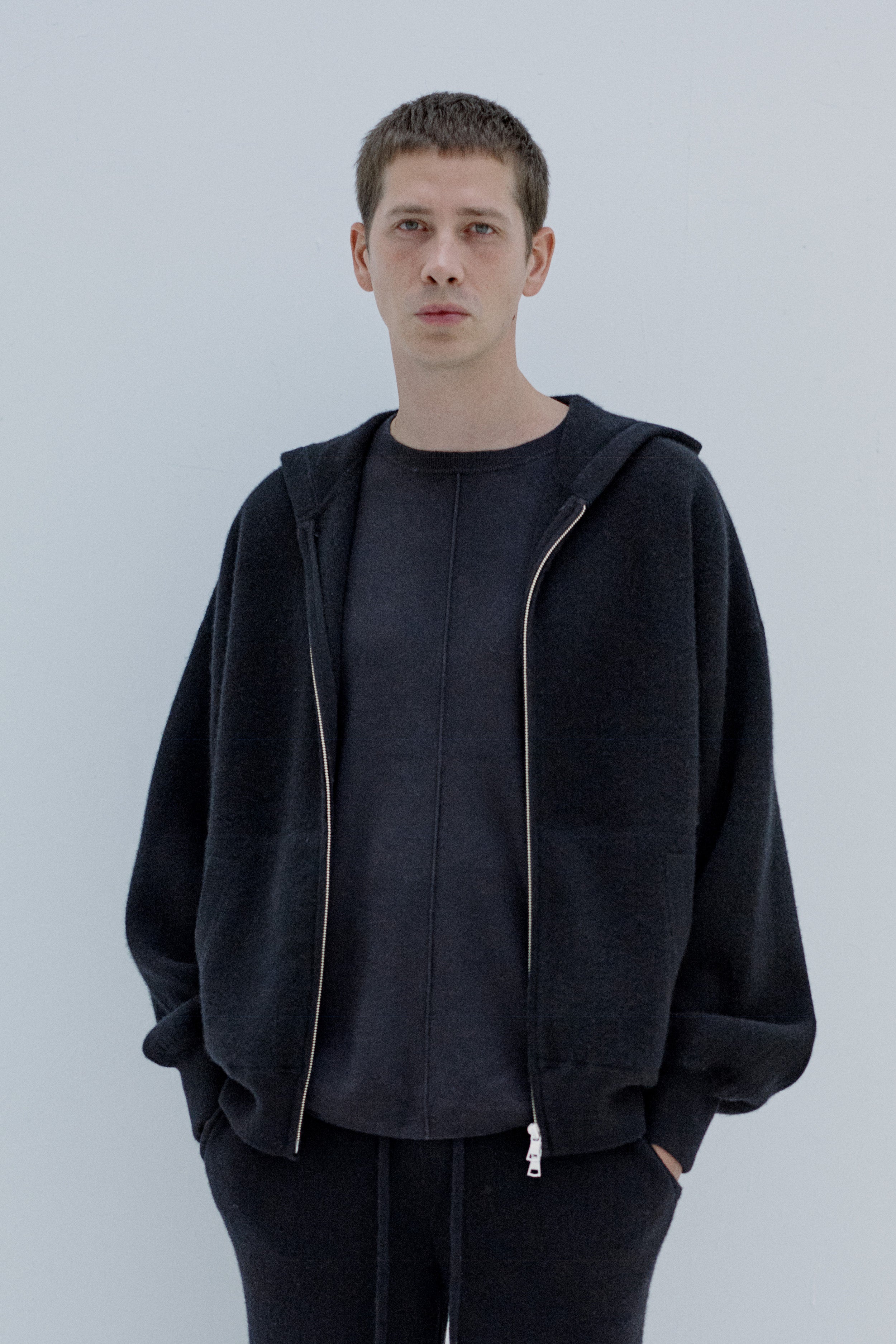 DOUBLE FACE CASHMERE HOODIE