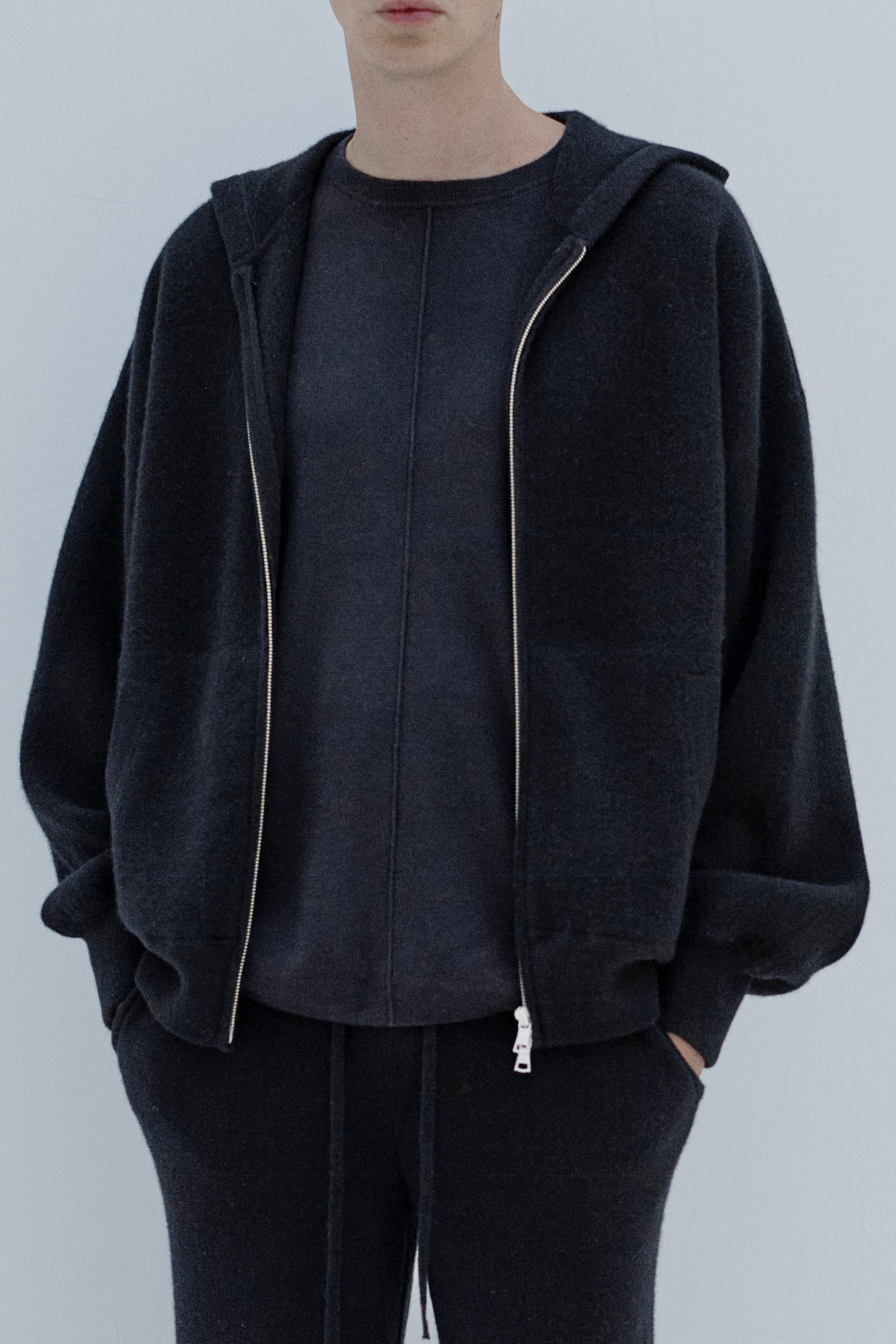 DOUBLE FACE CASHMERE HOODIE