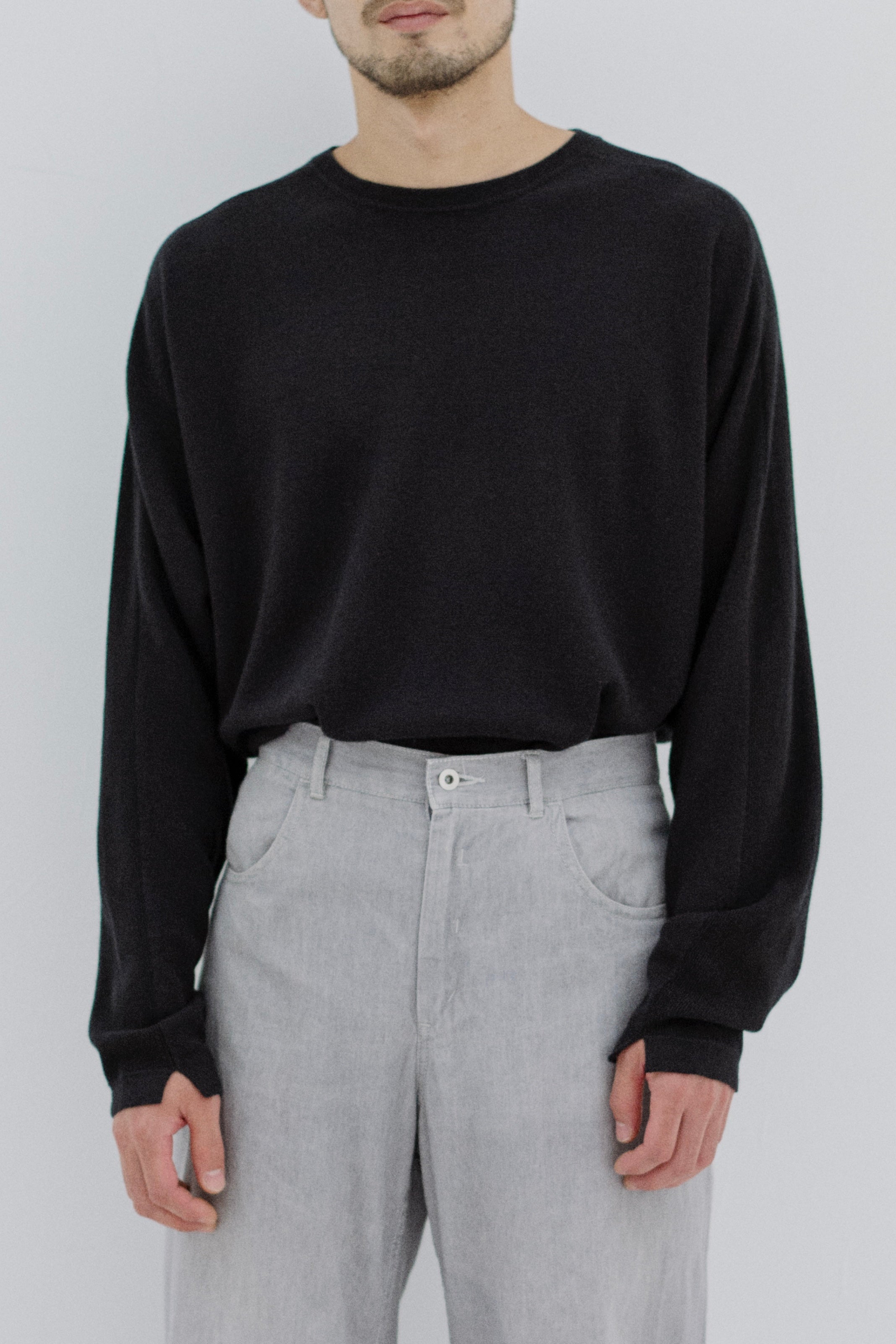 SILK CASHMERE LONG SLEEVE T-SHIRTS